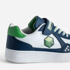 Tennis MINECRAFT blanche, marine et verte