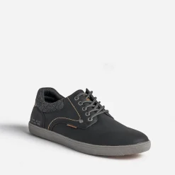 Tennis noir détail textile chiné