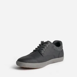 Tennis noir détail textile chiné