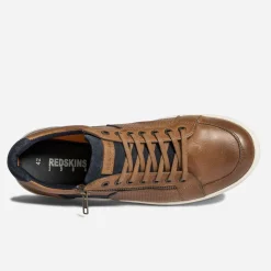 Tennis REDSKINS cognac en cuir