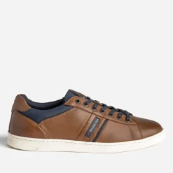 Tennis REDSKINS marron en cuir