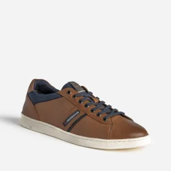 Tennis REDSKINS marron en cuir