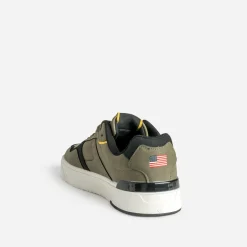 Tennis SCHOTT kaki, noir, jaune