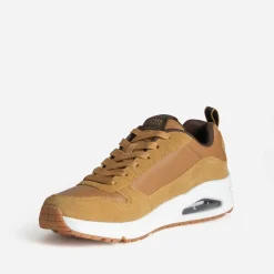 Tennis SKECHERS camel bi-matière
