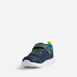 Tennis SKECHERS marine et verte en mesh
