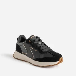 Tennis SKECHERS noire bi-matière