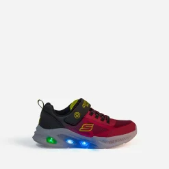 Tennis SKECHERS rouge et noire clignotante