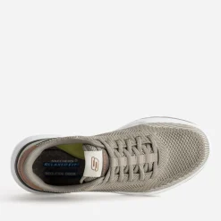 Tennis SKECHERS taupe en mesh tricoté