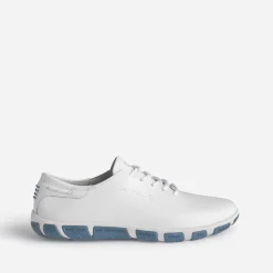 Tennis TBS blanche en cuir à semelle bicolore