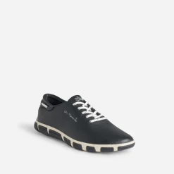 Tennis TBS bleu marine en cuir à semelle bicolore