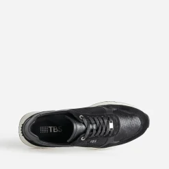 Tennis TBS noire en cuir