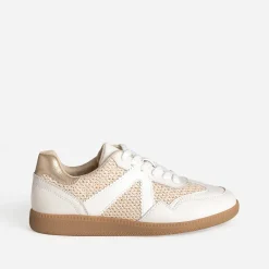 Tennis TEXTO blanche et raphia