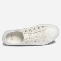 Tennis TEXTO écrue à semelle plateforme éco-conçue