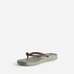 Tong IPANEMA kaki brides façon écailles