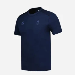 T-shirt LE COQ SPORTIF marine détails sport