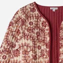 Veste TEXTO beige imprimé fleurs indiennes
